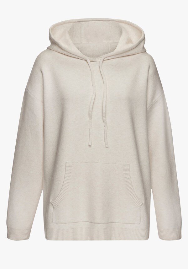 Patrizia Dini By Heine Hoodie Wolwit Gemêleerd