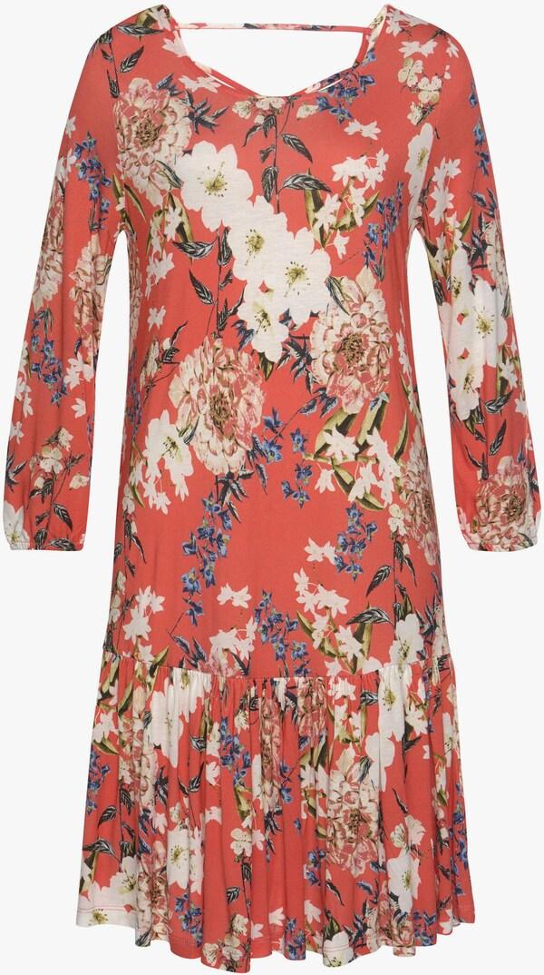 Patrizia Dini By Heine Jersey Jurk Koraal Geprint