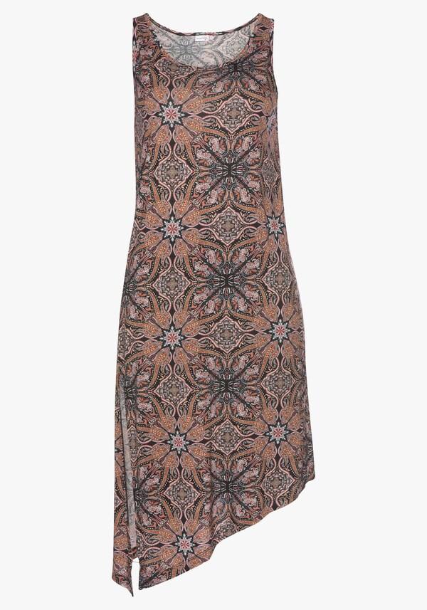 Patrizia Dini By Heine Longtop Bruin Bedrukt Zwart