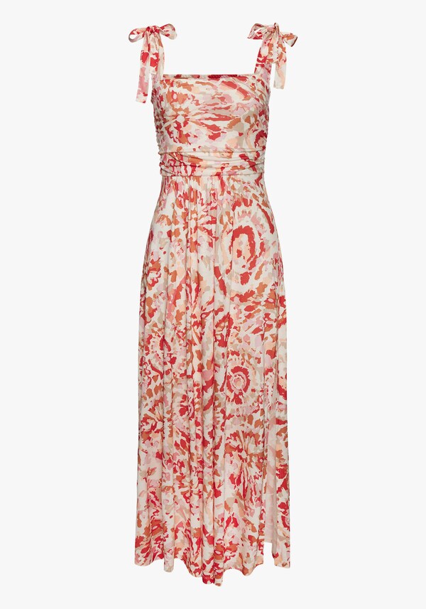 Patrizia Dini By Heine Maxi-jurk Roze/rood Bedrukt