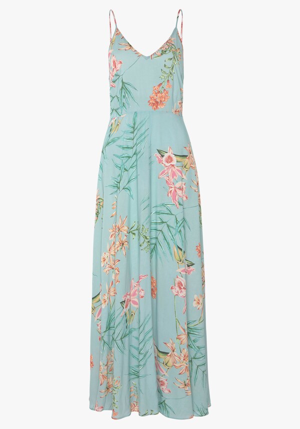 Patrizia Dini By Heine Maxi-jurk Turquoise Bedrukt