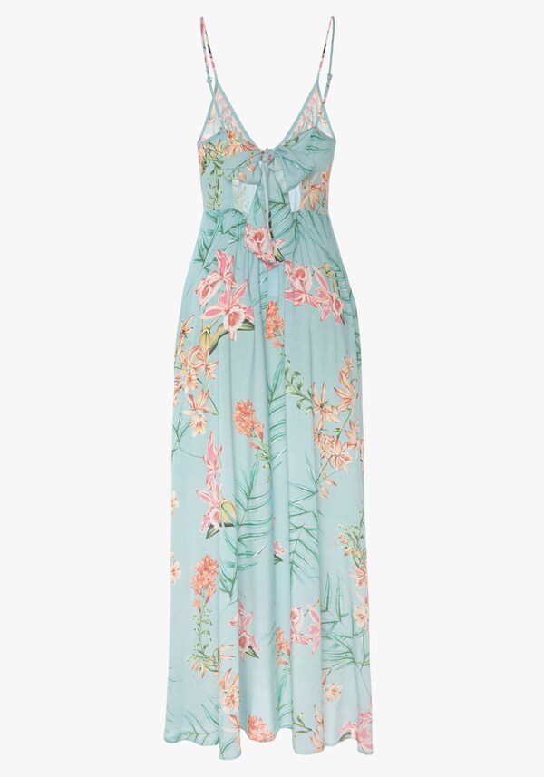 Patrizia Dini By Heine Maxi-jurk Turquoise Bedrukt