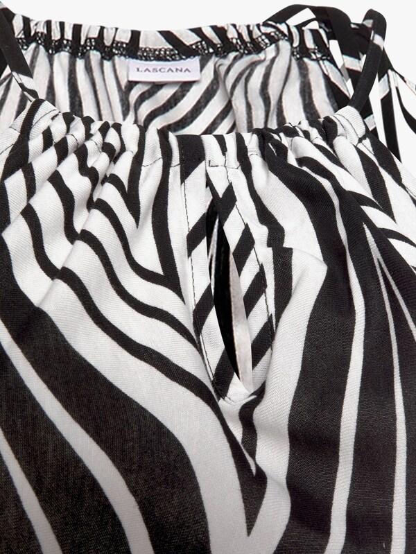 Patrizia Dini By Heine Maxi-jurk Zwart/wit