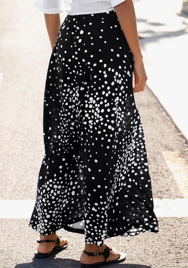 Patrizia Dini By Heine Maxirok Zwart/wit Geprint