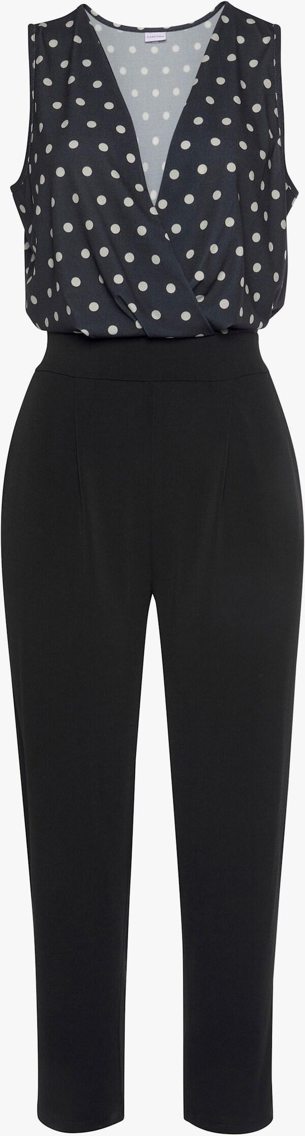 Patrizia Dini By Heine Overall Zwart/crème Bedrukt