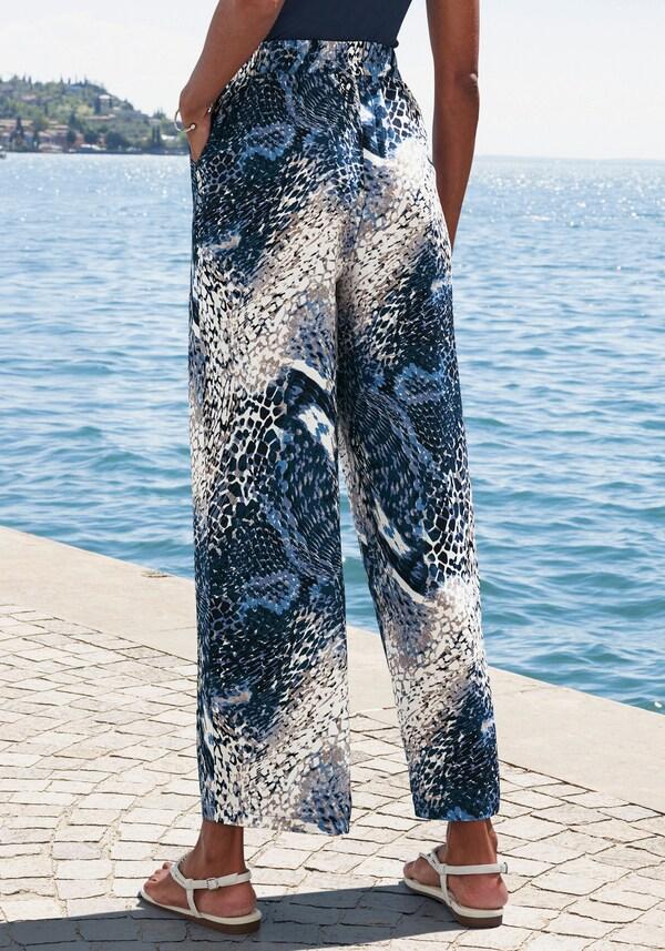 Patrizia Dini By Heine Palazzo-broek Blauw Bedrukt