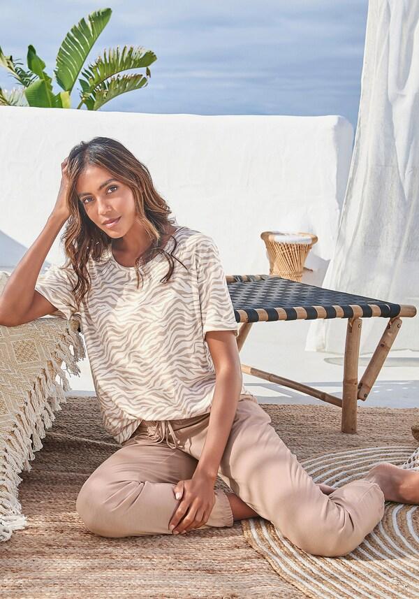 Patrizia Dini By Heine Pyjamabovendeel Ecru/nougat