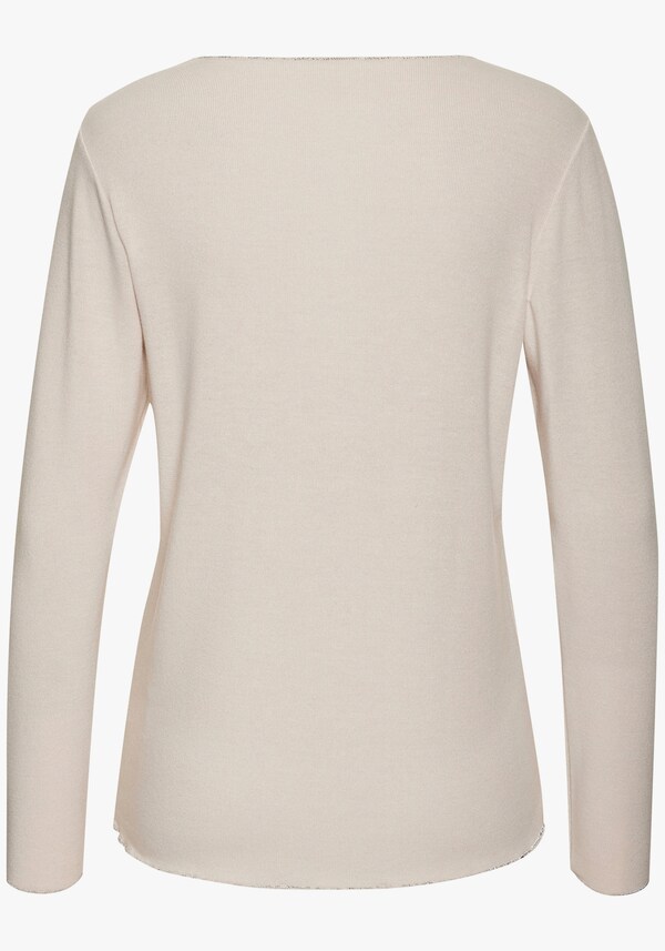 Patrizia Dini By Heine Shirt Met Lange Mouwen Zand