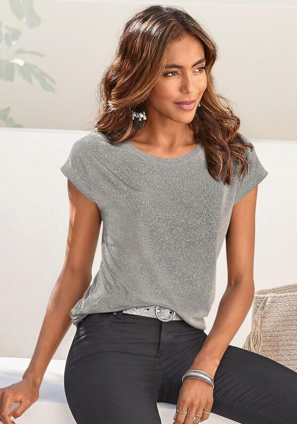 patrizia dini by heine Shirt met ronde hals grijs