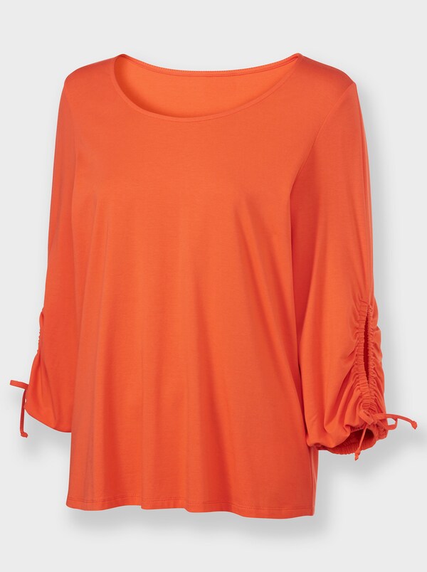Patrizia Dini By Heine Shirt Met Ronde Hals Oranje