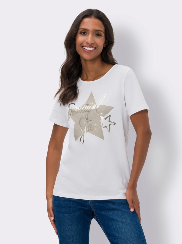 Patrizia Dini By Heine Shirt Met Sterrenprint Wit