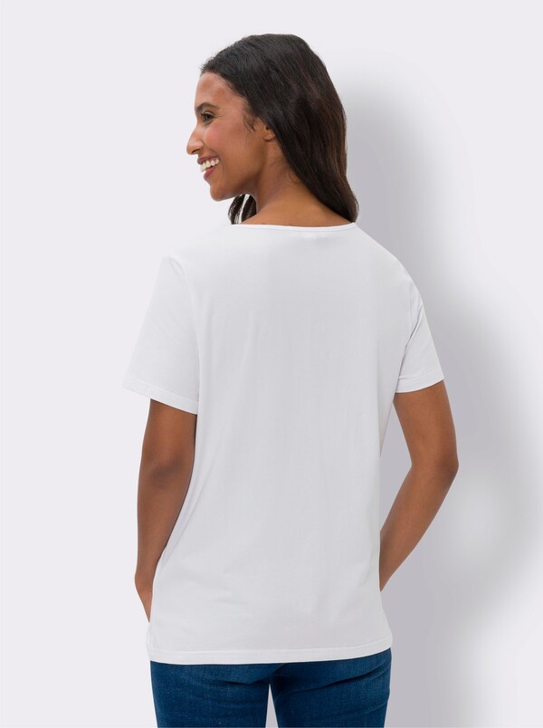 Patrizia Dini By Heine Shirt Met Sterrenprint Wit