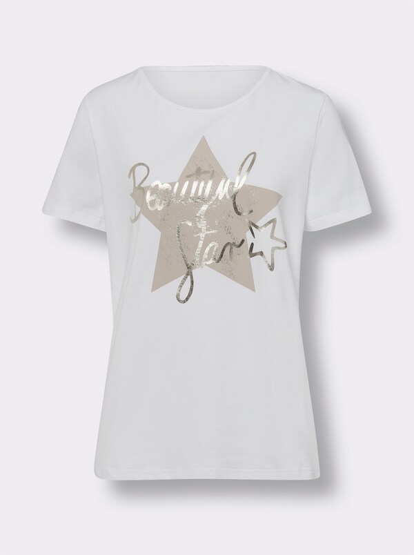 Patrizia Dini By Heine Shirt Met Sterrenprint Wit