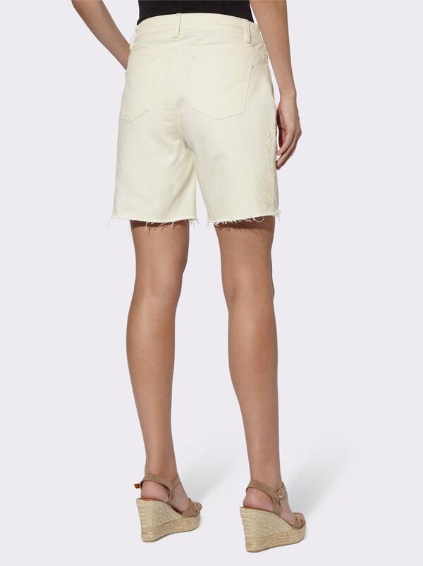 Patrizia Dini By Heine Short Met Borduursel Ecru