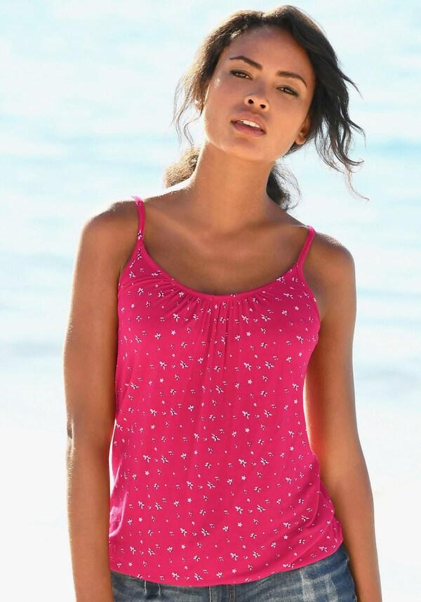 Patrizia Dini By Heine Spaghettitop Marine Pink