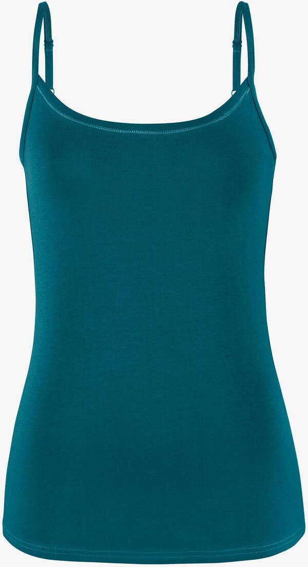 Patrizia Dini By Heine Spaghettitop Petrol Zwart