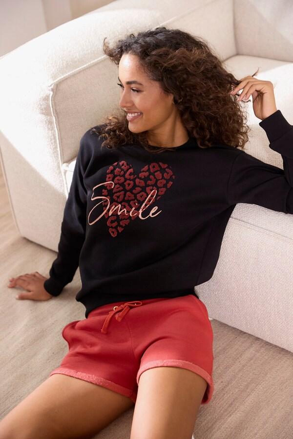 Patrizia Dini By Heine Sweatshort Roodbruin