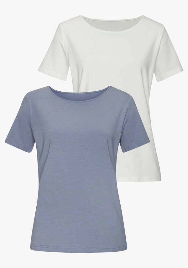 Patrizia Dini By Heine T-shirt Lichtblauw Crème