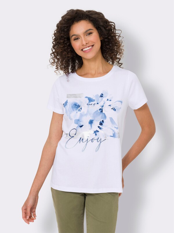 Patrizia Dini By Heine T-shirt Van Puur Katoen Wit