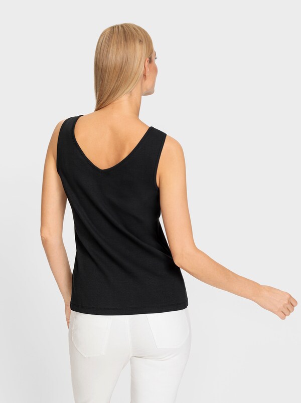 Patrizia Dini By Heine Top In Ribstructuur Zwart