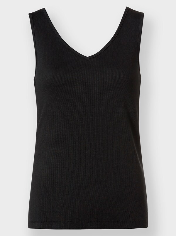 Patrizia Dini By Heine Top In Ribstructuur Zwart