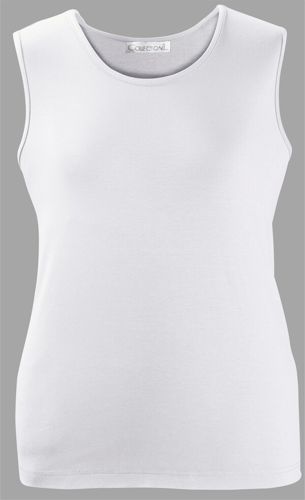 Patrizia Dini By Heine Top Met Ronde Hals Wit