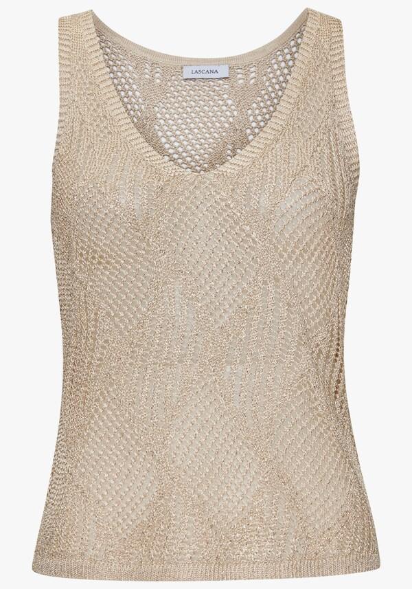 Patrizia Dini By Heine Tricottop Beige/goudkleur