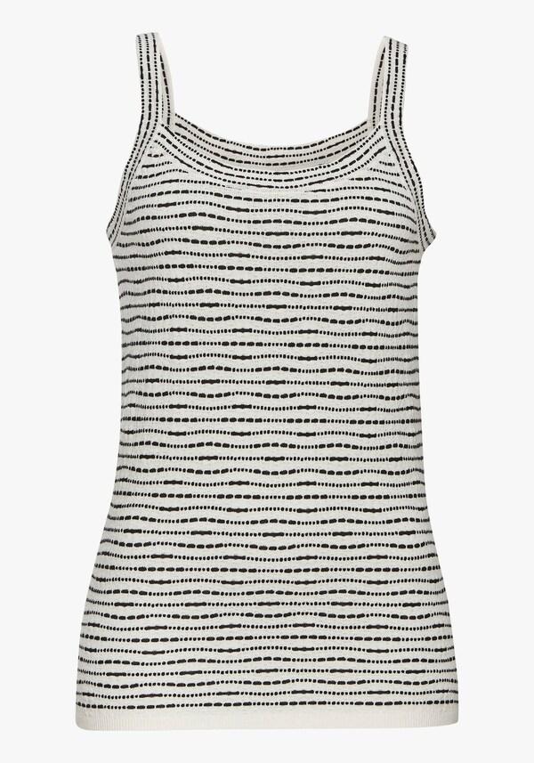 Patrizia Dini By Heine Tricottop Crème/zwart