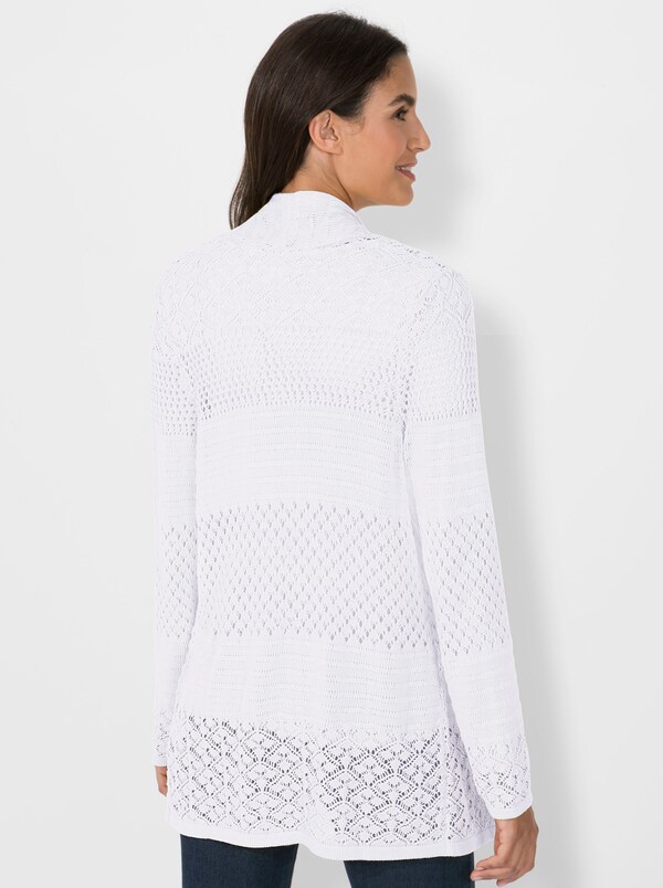 Patrizia Dini By Heine Vest Met Ajourpatroon Wit