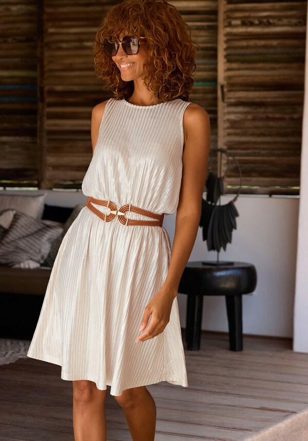 patrizia dini by heine Zomerjurk beige/goudkleur