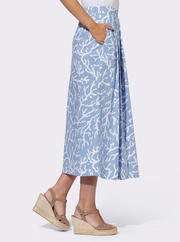 Patrizia Dini By Heine Plooirok Met Print Bleu/wit Bedrukt