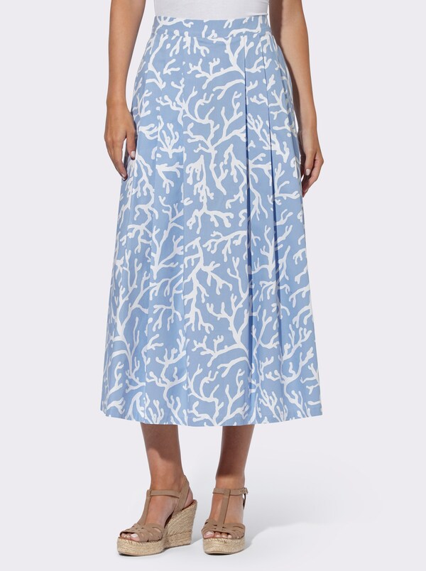 patrizia dini by heine Plooirok met print bleu/wit bedrukt patrizia dini by heine Plooirok met print bleu/wit bedrukt