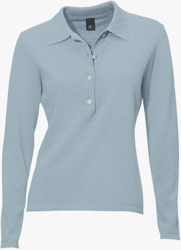 Patrizia Dini By Heine Polopullover Met Knoopsluiting Bleu
