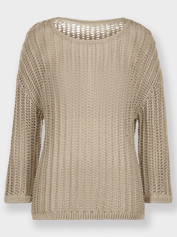 Patrizia Dini By Heine Pullover Met 3/4-mouwen Zand