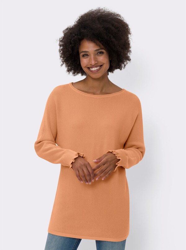 Patrizia Dini By Heine Pullover Met Ronde Hals Apricot