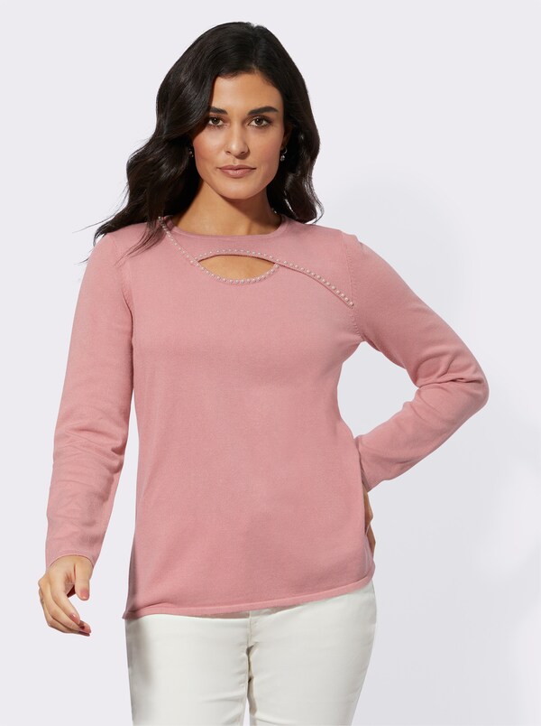 Patrizia Dini By Heine Pullover Van Fijntricot Met Cut-out Rozenkwarts