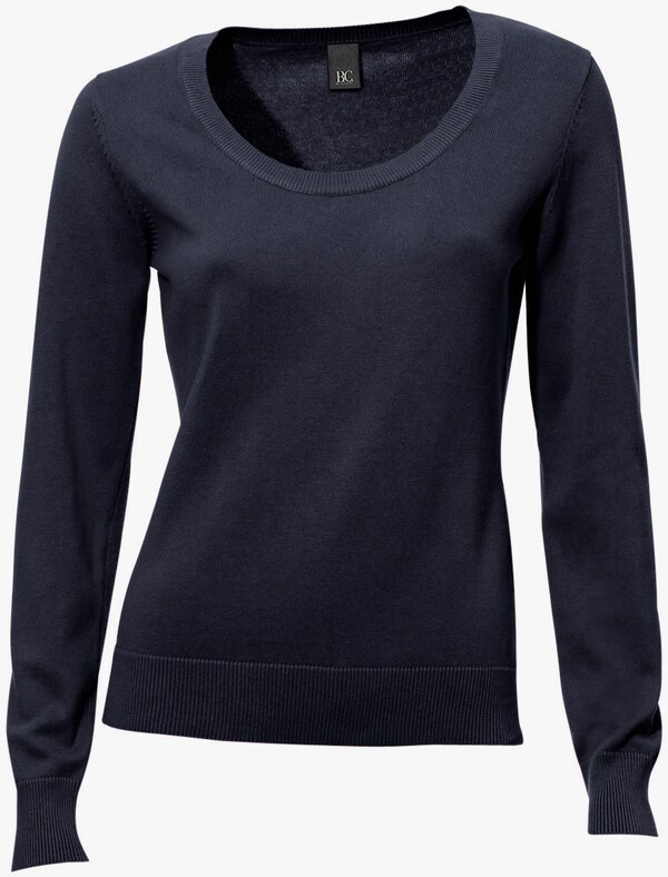 Patrizia Dini By Heine Pullover Van Fijntricot Met Ronde Hals Marine