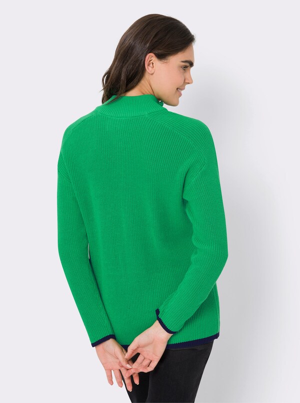 Patrizia Dini By Heine Schipperstrui Met Contrastpaspels Grasgroen