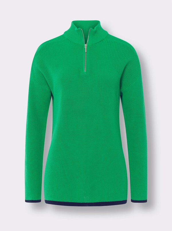 Patrizia Dini By Heine Schipperstrui Met Contrastpaspels Grasgroen