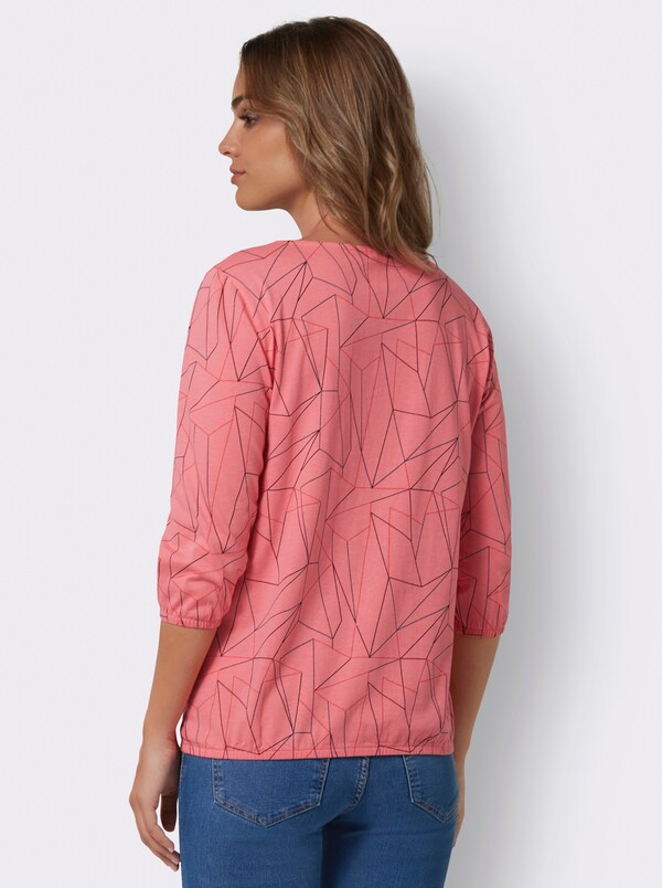 Patrizia Dini By Heine Shirt Met 3/4-mouw Flamingo/langoustine Bedrukt
