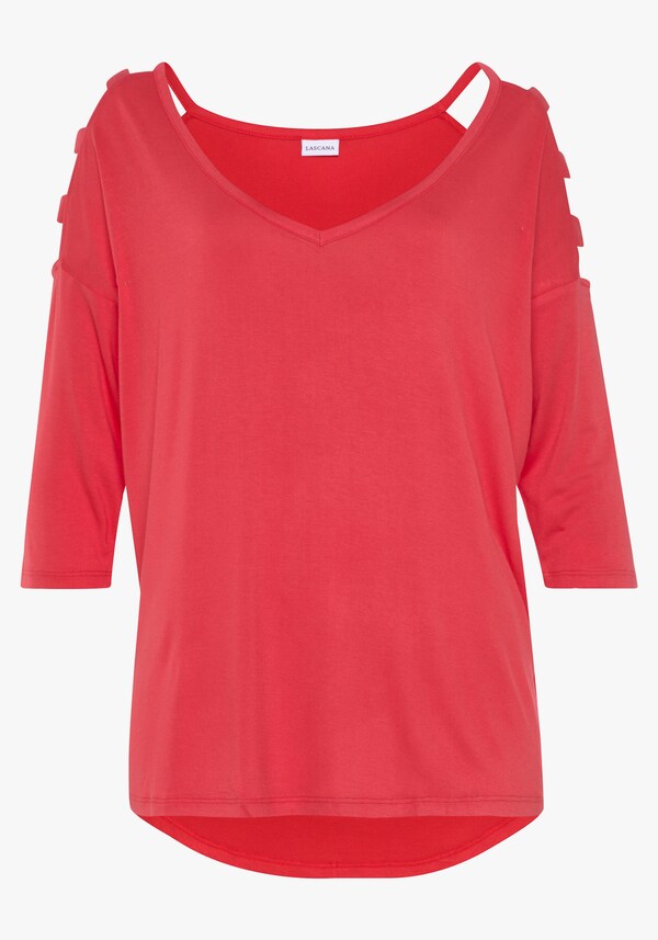 Patrizia Dini By Heine Shirt Met 3/4-mouw Koraalrood