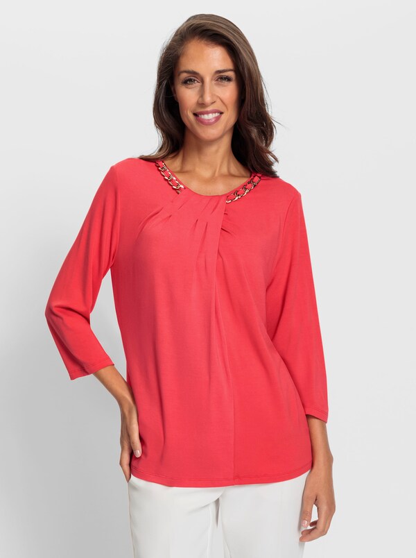 Patrizia Dini By Heine Shirt Met 3/4-mouwen En Kettingversiering Langoustine