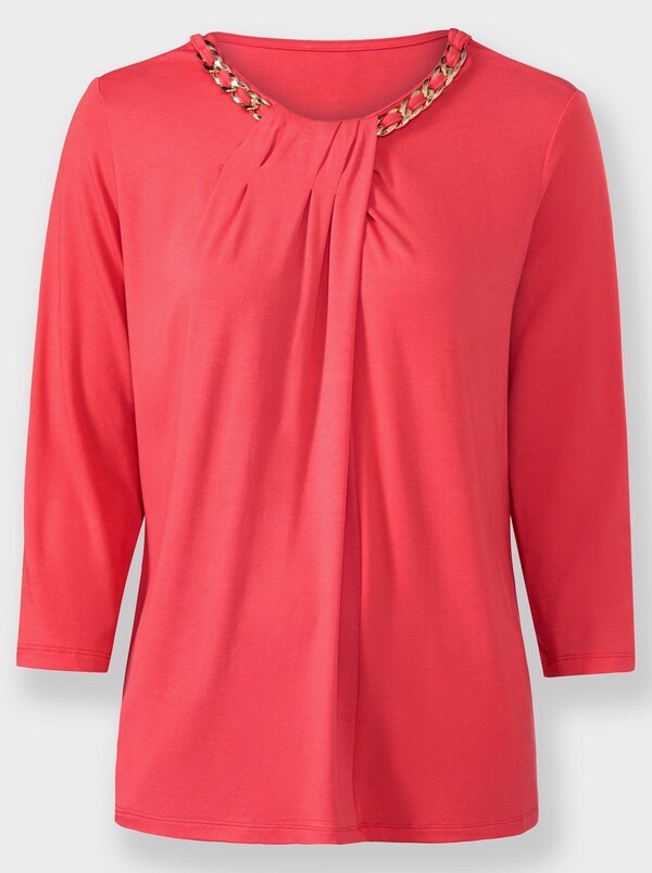 Patrizia Dini By Heine Shirt Met 3/4-mouwen En Kettingversiering Langoustine