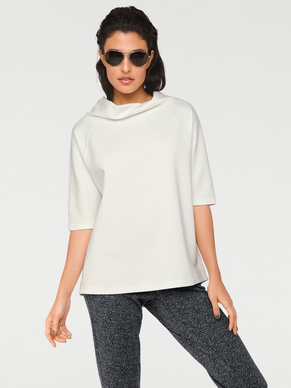 Patrizia Dini By Heine Shirt Met 3/4-mouwen En Langer Rugpand Ecru