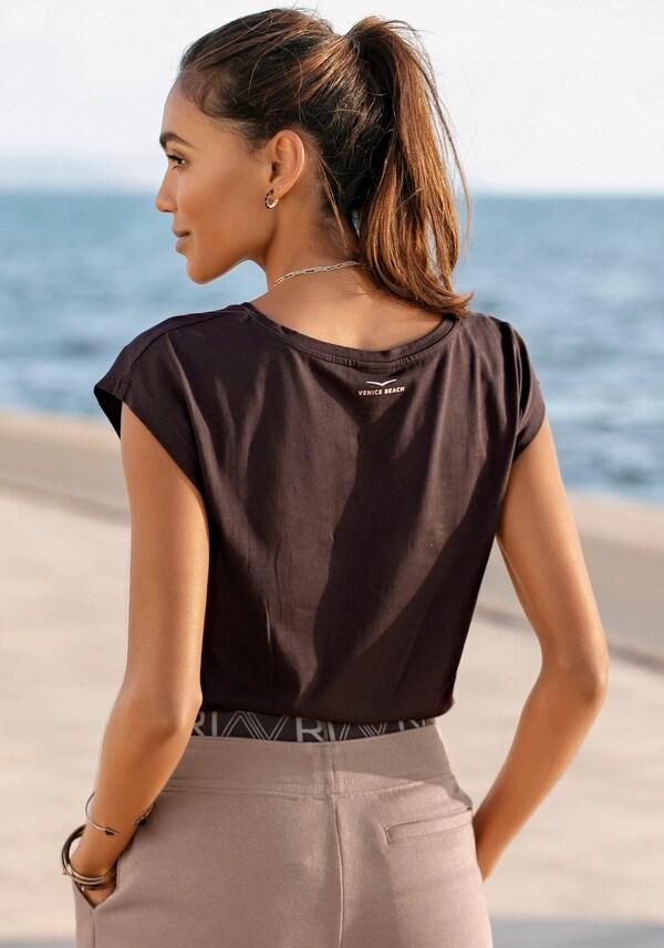 Patrizia Dini By Heine Shirt Met Korte Mouwen Donkerbruin