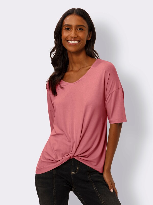 patrizia dini by heine Shirt met korte mouwen en knooplook flamingo