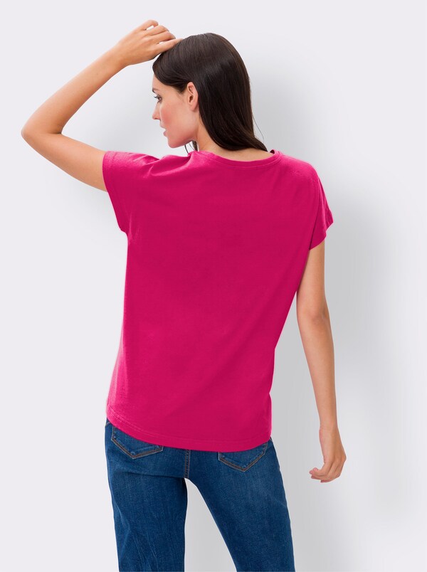 Patrizia Dini By Heine Shirt Met Korte Mouwen En Modal Pink