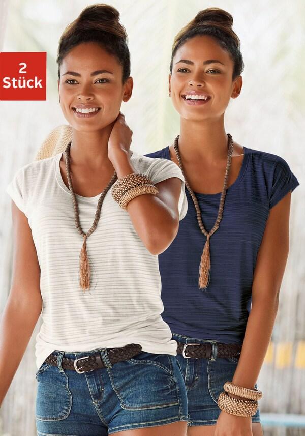 patrizia dini by heine Shirt met korte mouwen marine crème