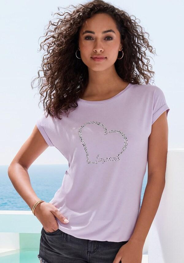 patrizia dini by heine Shirt met korte mouwen paars