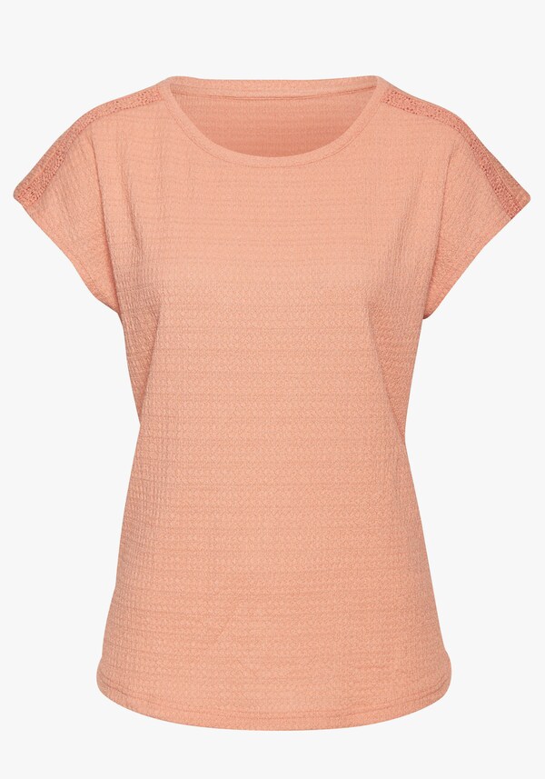 Patrizia Dini By Heine Shirt Met Korte Mouwen Peach Crème